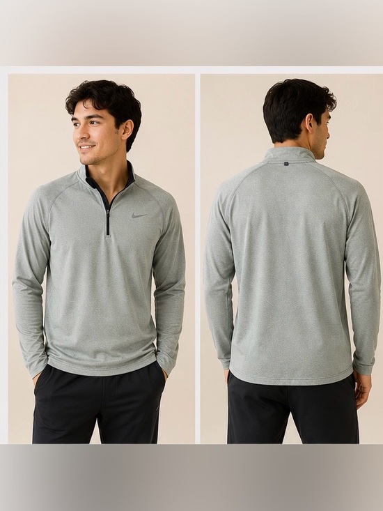Nike Other - Nike Dri-FIT 1/4 Zip Pullover Men’s Medium Gray Long Sleeve